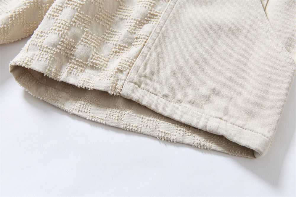 DAXUEN Textured cargo shorts with pockets and a unique pattern