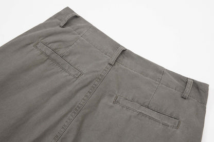 DAXUEN Layered wide-leg cargo shorts in olive-grey