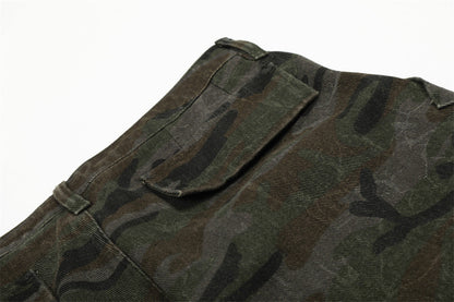 DAXUEN Wide-leg cargo pants in camouflage pattern