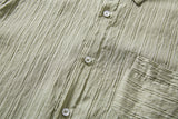 DAXUEN Textured short-sleeved button-up shirt