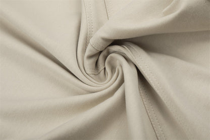 DAXUEN Loose-fitting wide-leg trousers in black and light beige