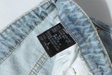 DAXUEN Light blue denim cargo shorts with multiple pockets