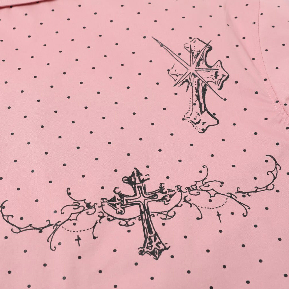 DAXUEN Polka-dot short-sleeve shirt with graphic prints