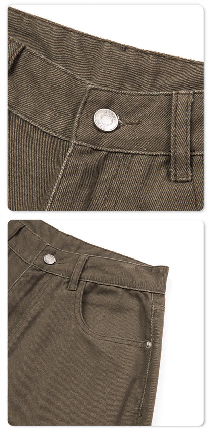 DAXUEN Wide-leg cropped pants for men