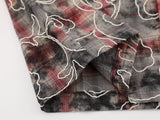 DAXUEN Distressed plaid short-sleeved shirt with embroidery