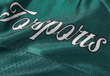 DAXUEN Deep green oversized short-sleeved mesh t-shirt