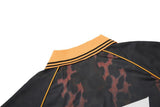 DAXUEN Leopard print short-sleeved polo shirt