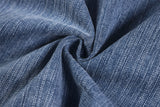 DAXUEN Wide-leg distressed denim trousers