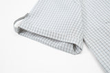 DAXUEN Short-sleeved plaid button-up shirt