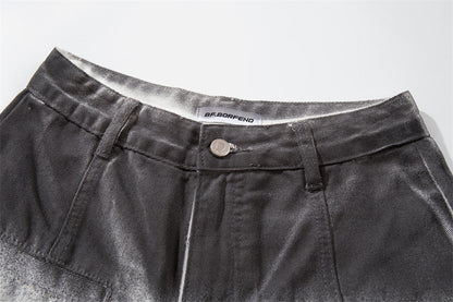 DAXUEN High-waisted wide-leg trousers with dip-dye effect