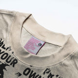 DAXUEN Distressed graphic print crew neck t-shirt