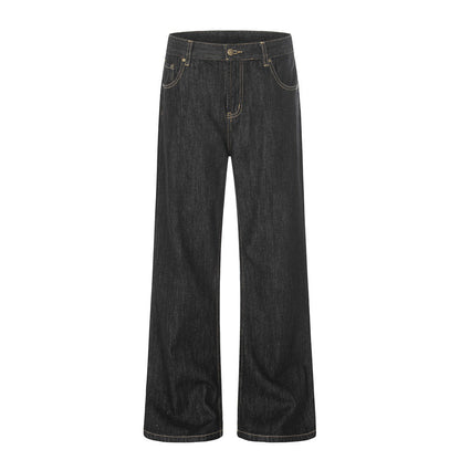 DAXUEN Wide-leg denim jeans with unique patches