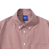DAXUEN Loose-fit short-sleeve checkered button-up shirt