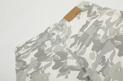 DAXUEN Wide-leg camouflage pants with pockets