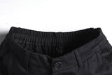 DAXUEN Black wide-leg cargo pants with gothic graphic