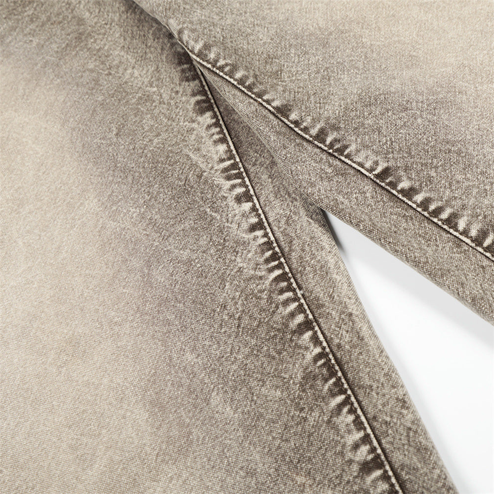 DAXUEN Wide-leg denim jeans with acid wash effect