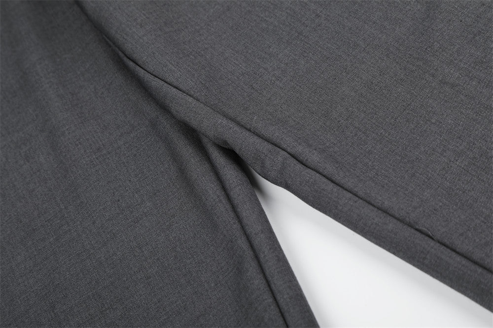 DAXUEN Men's tailored wide-leg trousers in dark grey and black