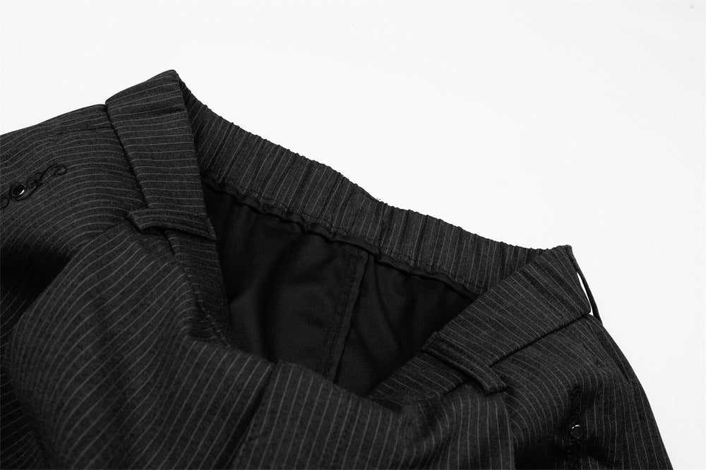 DAXUEN Cropped wide-leg culotte pants with pinstripes