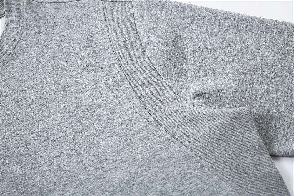DAXUEN Relaxed fit short-sleeved top in grey and black