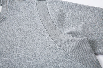 DAXUEN Relaxed fit short-sleeved top in grey and black