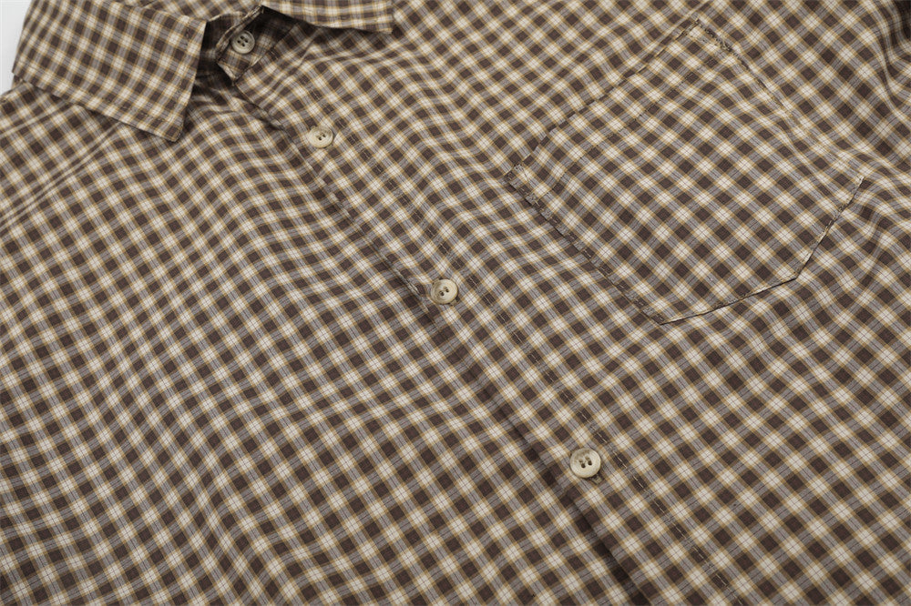 DAXUEN Checked button-up shirt with short sleeves
