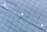 DAXUEN Casual short-sleeved plaid button-up shirt