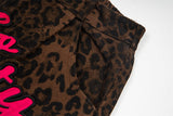 DAXUEN Leopard print wide-leg pants with colorful graphics