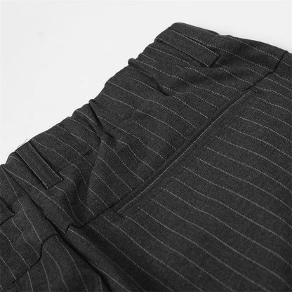 DAXUEN High-waisted wide-leg pinstriped trousers