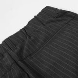 DAXUEN High-waisted wide-leg pinstriped trousers