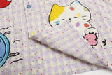 DAXUEN Short-sleeved collared shirt with cartoon cat embroideries