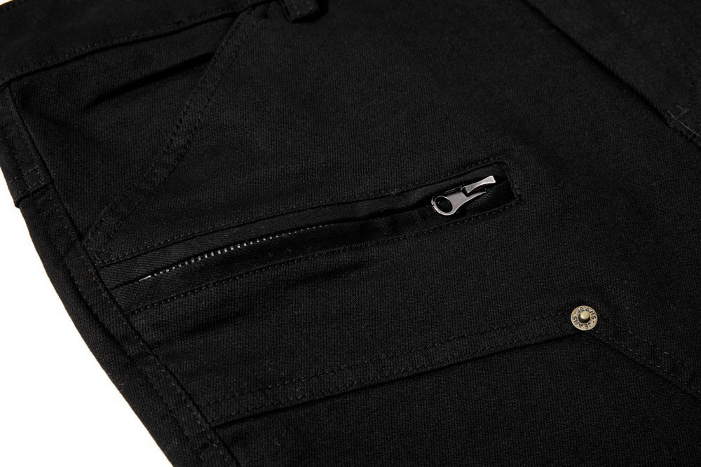 DAXUEN Solid black flared cargo pants