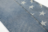 DAXUEN High-waisted wide-leg denim jeans with star prints