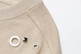DAXUEN Short-sleeved crew-neck t-shirt with metal embellishments