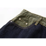 DAXUEN Men's two-tone casual denim shorts