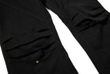 DAXUEN Black high-waisted flared cargo pants