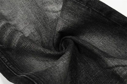 DAXUEN Wide-leg denim jeans with gradient wash and button fly