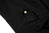 DAXUEN Solid black flared cargo pants