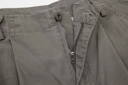 DAXUEN Layered wide-leg cargo shorts in olive-grey