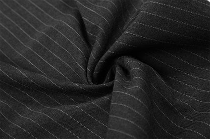 DAXUEN High-waisted wide-leg pinstriped trousers