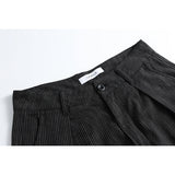 DAXUEN Wide-leg balloon-shaped trousers with vertical stripes
