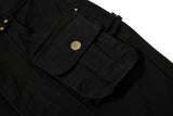 DAXUEN High-waisted black cargo pants with flared legs