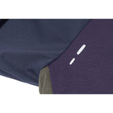 DAXUEN dark purple and olive green color-blocked long sleeve top