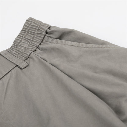 DAXUEN Light grey wide-leg cargo shorts