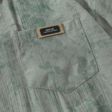 DAXUEN Floral print short-sleeved button-up shirt