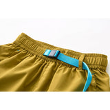 DAXUEN Relaxed-fit shorts with ruched waistband and webbing belt