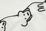 DAXUEN Short-sleeved button-up shirt with cartoon dog graphic
