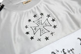 DAXUEN Oversized short-sleeve colorblock T-shirt with graphics