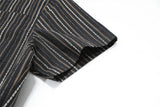 DAXUEN Loose-fitting short-sleeved shirt with vertical stripes