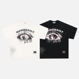 DAXUEN Oversized short-sleeved crew neck T-shirt with graphic design