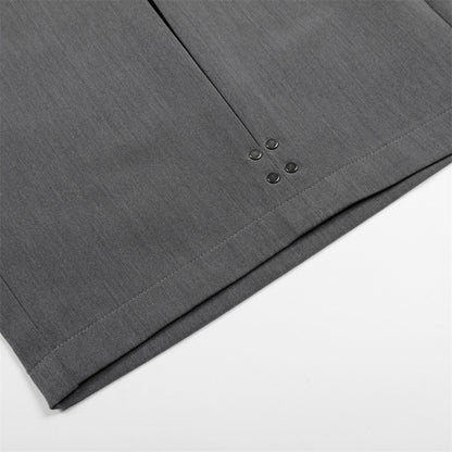 DAXUEN Wide-leg culotte pants in dark grey